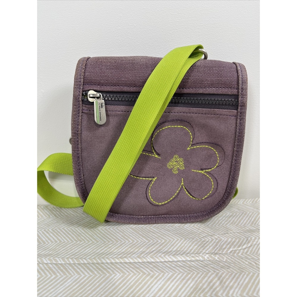 HAIKU by Sharon Elsenhauer Purple/Green‎ Floral Sport Travel Shoulder Mini Bag
